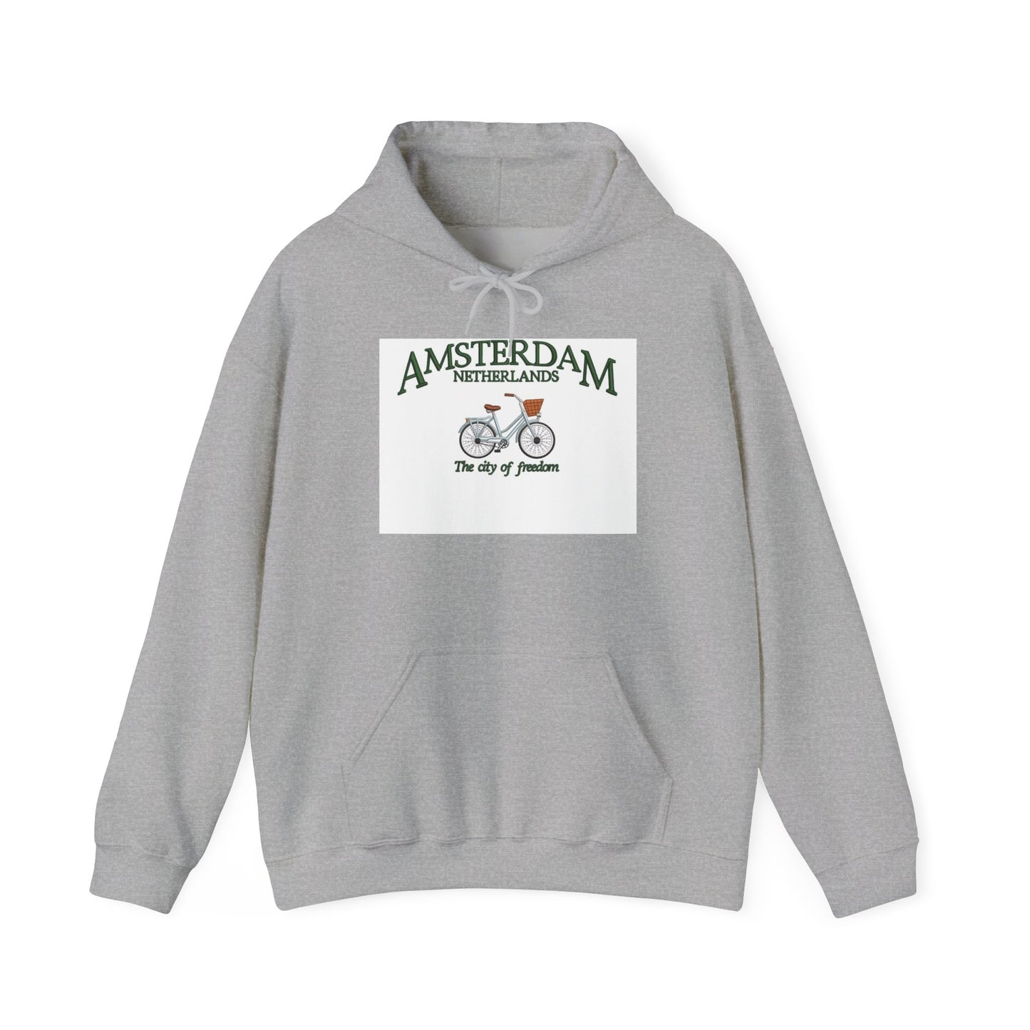 Amsterdam Bicycle Hoodie — 'Amsterdam Netherlands The city of freedom' Vintage Travel Sweatshirt