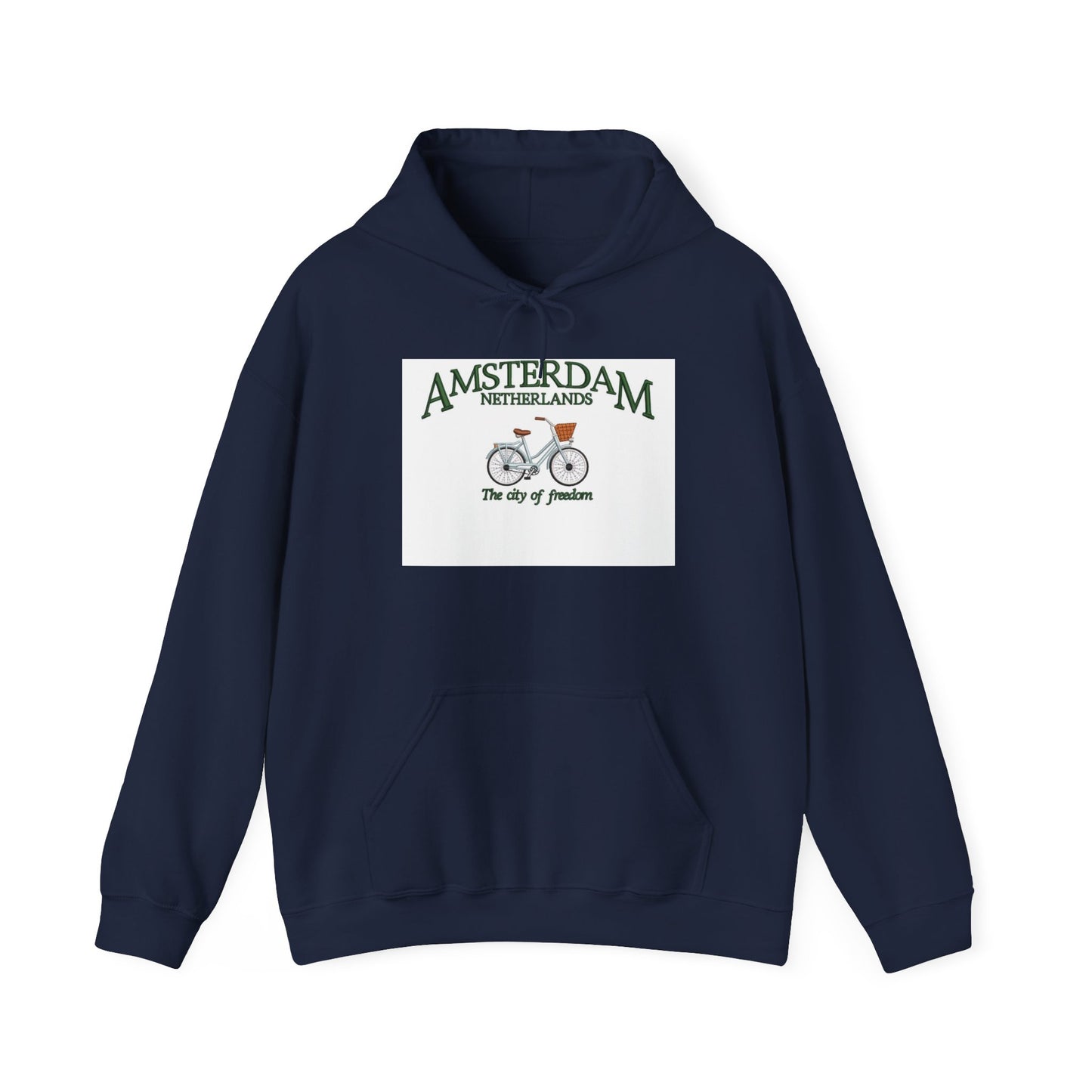 Amsterdam Bicycle Hoodie — 'Amsterdam Netherlands The city of freedom' Vintage Travel Sweatshirt