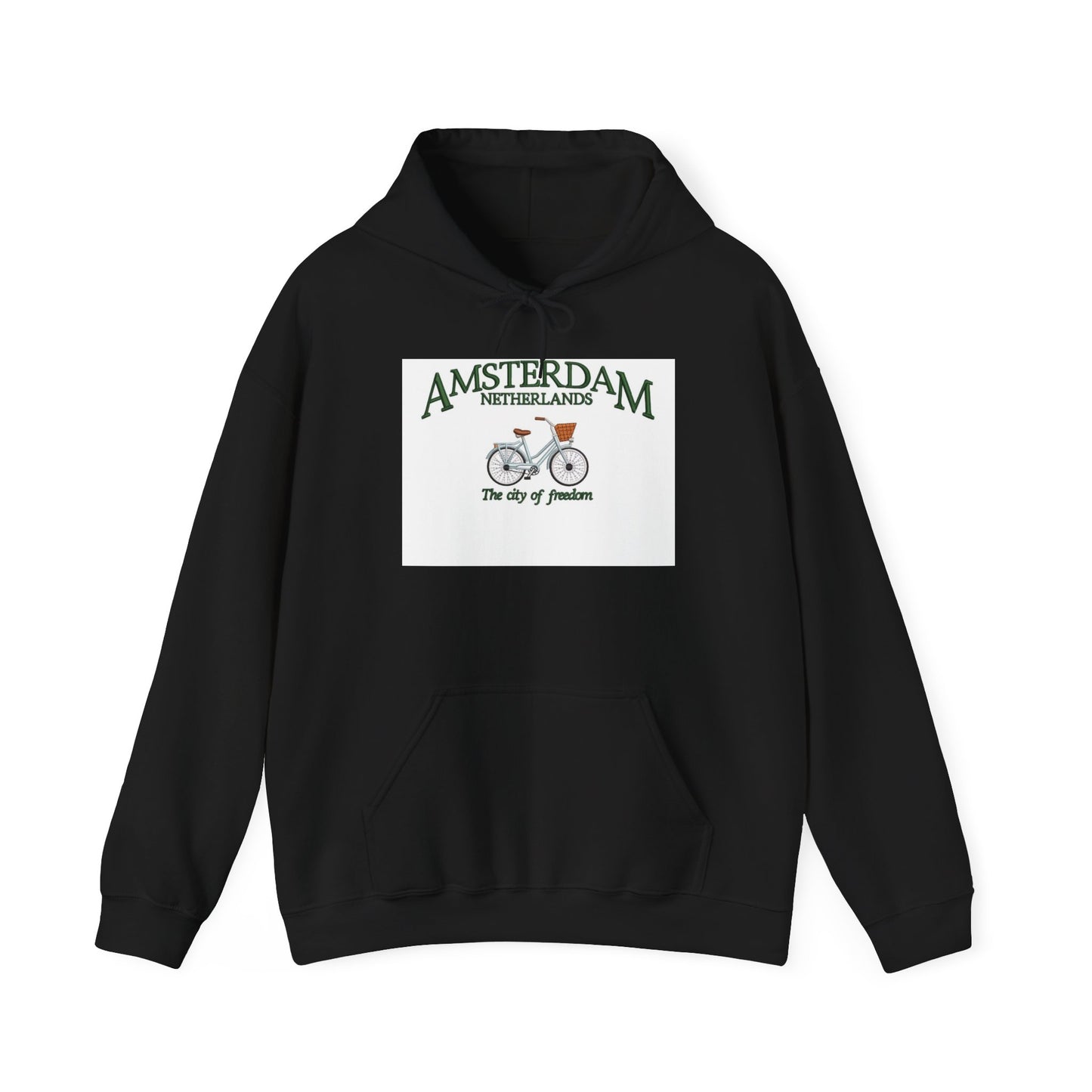 Amsterdam Bicycle Hoodie — 'Amsterdam Netherlands The city of freedom' Vintage Travel Sweatshirt