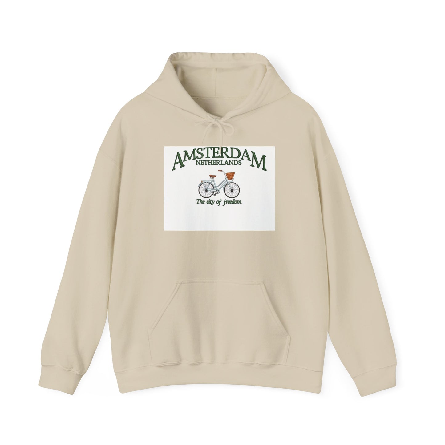 Amsterdam Bicycle Hoodie — 'Amsterdam Netherlands The city of freedom' Vintage Travel Sweatshirt