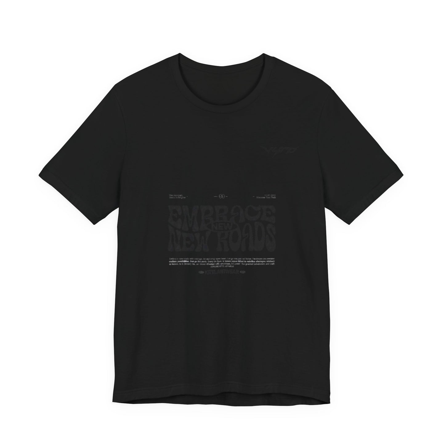 Embrace New Worlds Graphic Tee — Retro Psychedelic Text White T-Shirt