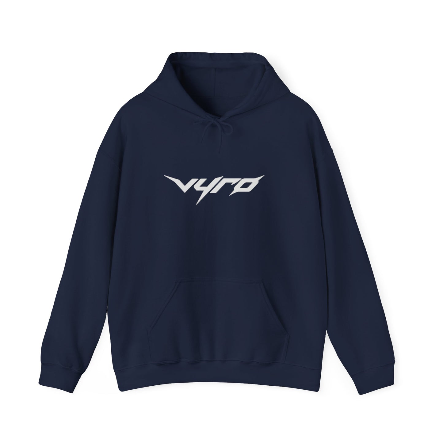 Minimalist VYRD Logo Hoodie — White Streetwear Pullover
