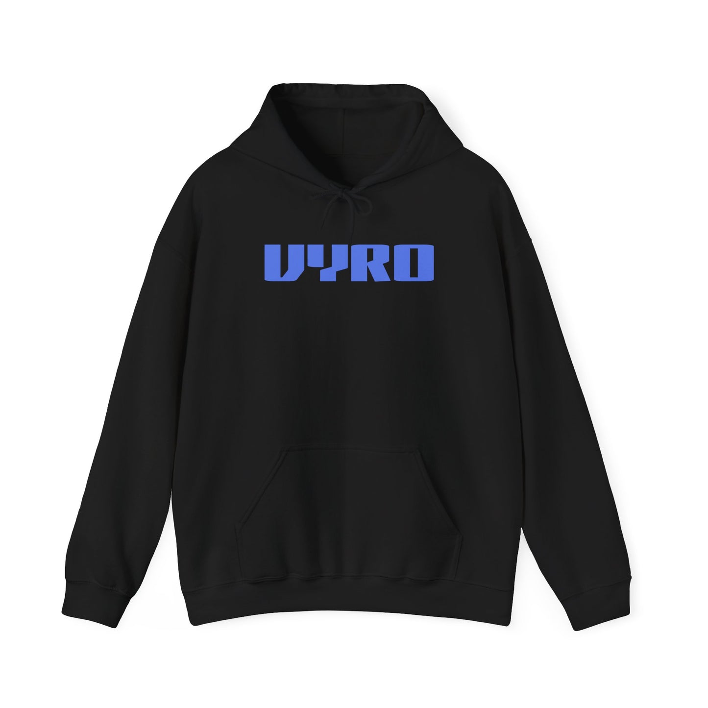 Vyro Logo Hoodie — Minimal Retro Blue Logo Pullover