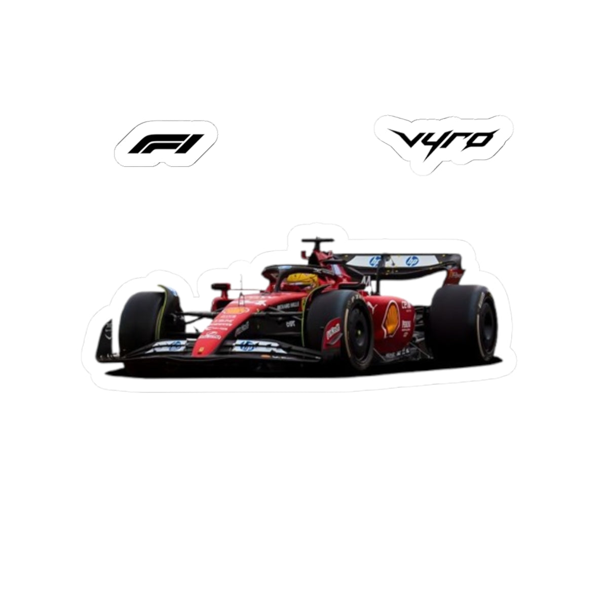 Racing Formula Car Kiss-Cut Sticker Pack — Sports Car Laptop Decals