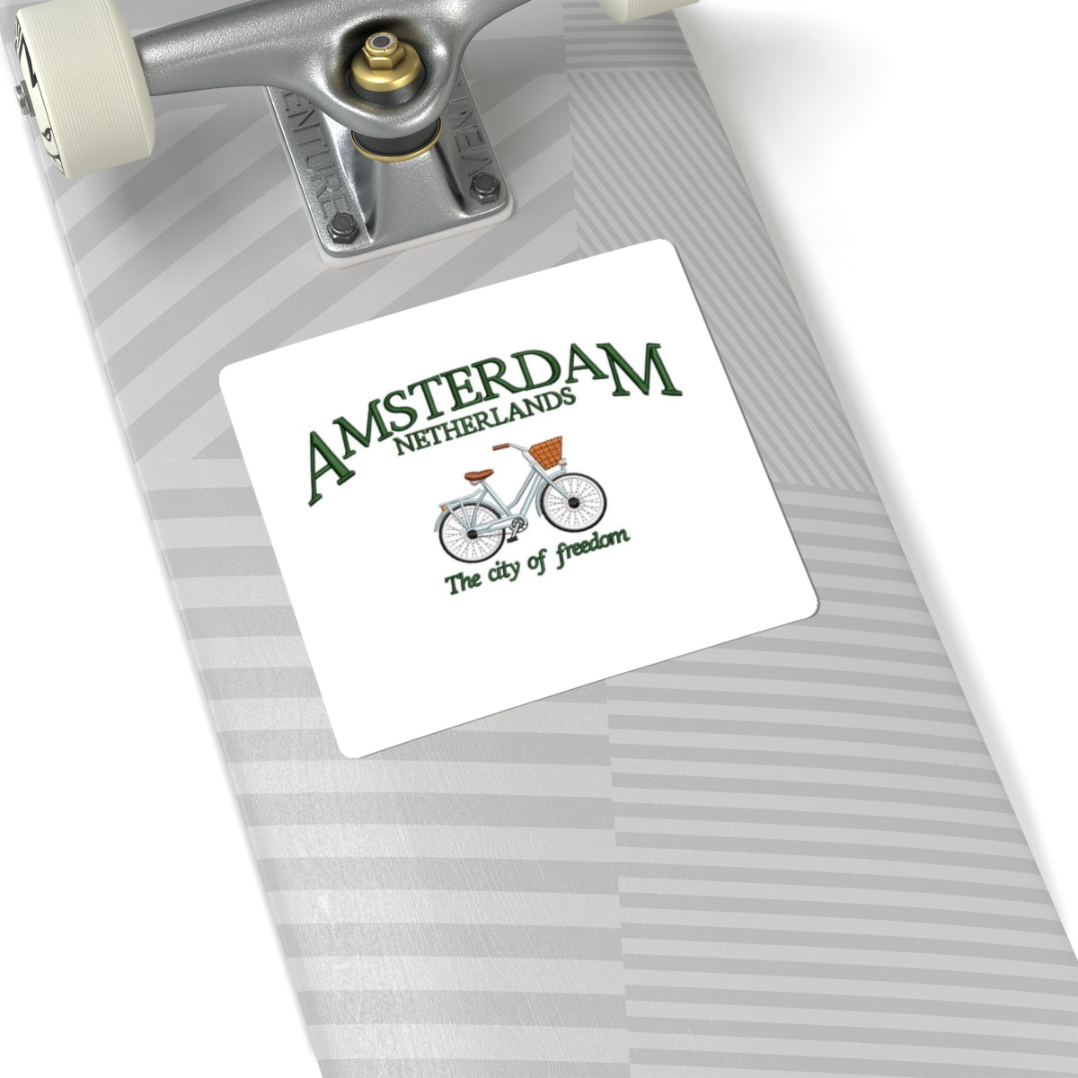 Amsterdam Bicycle Sticker — "The City of Freedom" Travel Decal