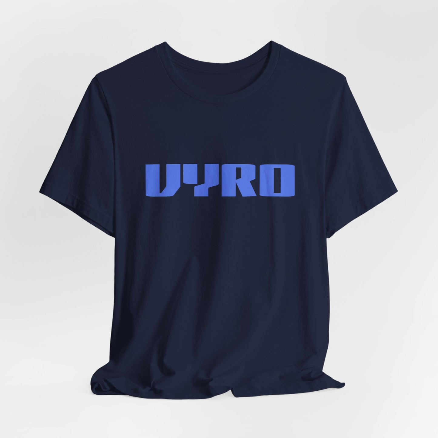 Vyro Logo Tee — Minimal Blue Graphic T-Shirt