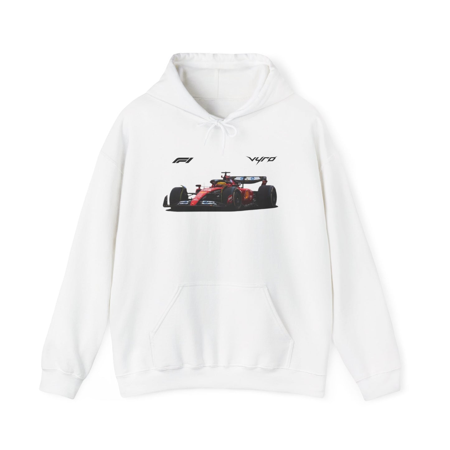 Racing Car Hoodie — Red Formula Racer Graphic Hooded Sweatshirt
