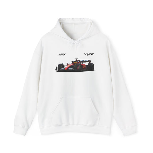 Racing Car Hoodie — Red Formula Racer Graphic Hooded Sweatshirt