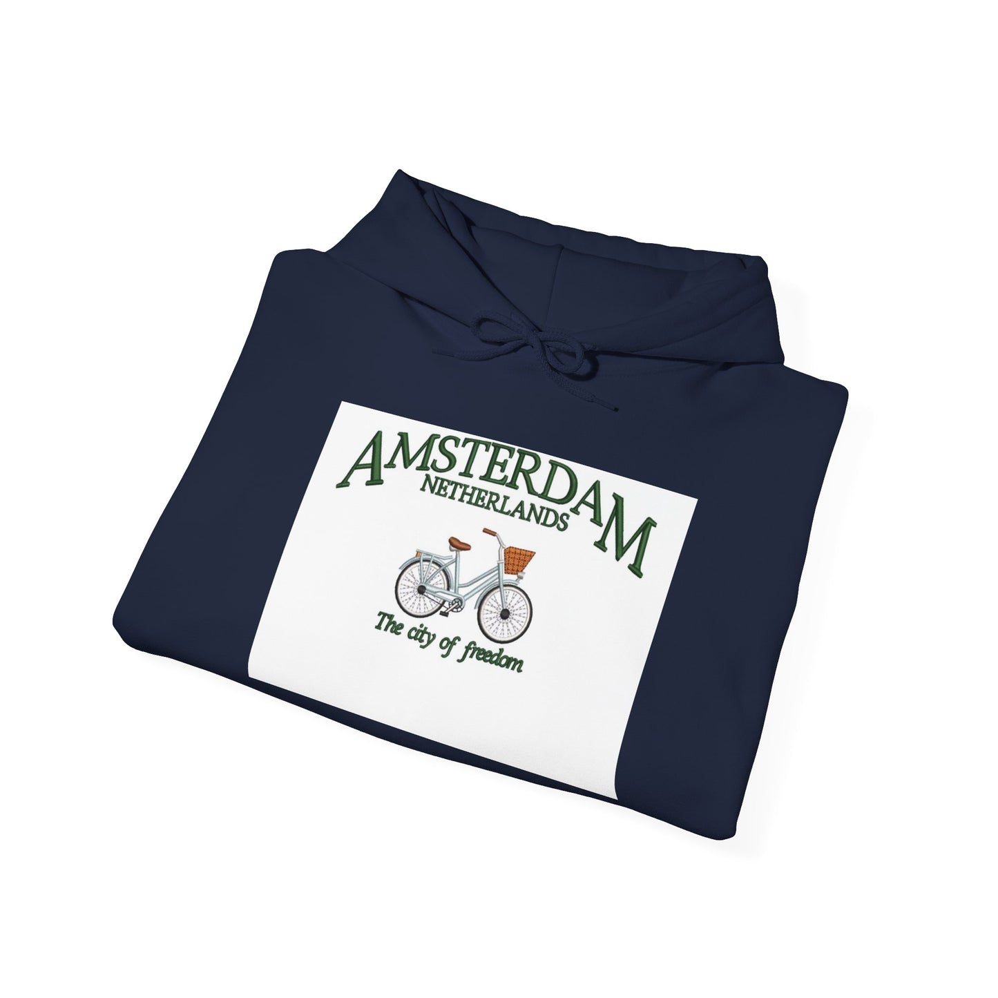 Amsterdam Bicycle Hoodie — 'Amsterdam Netherlands The city of freedom' Vintage Travel Sweatshirt