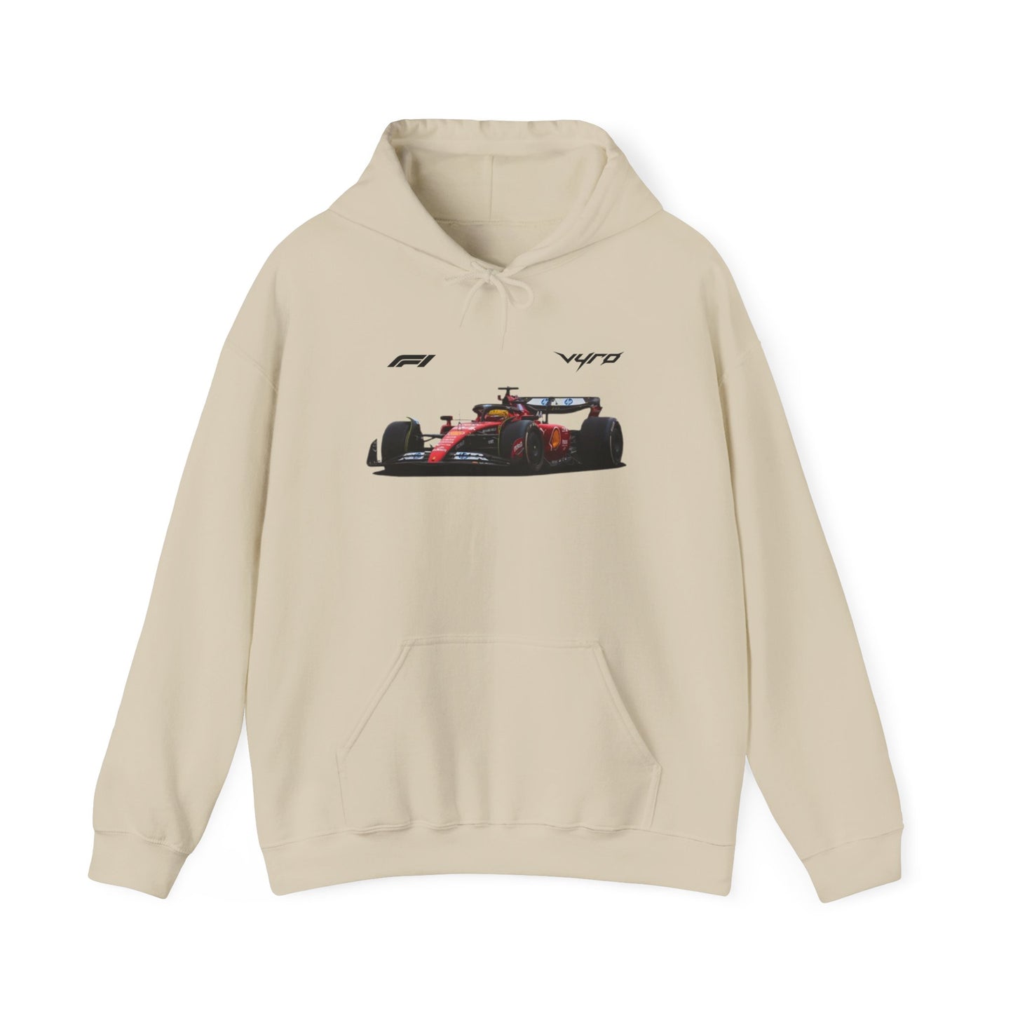 Racing Car Hoodie — Red Formula Racer Graphic Hooded Sweatshirt