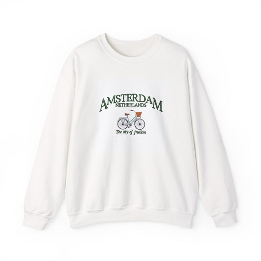 Amsterdam Bicycle Graphic Sweatshirt – The City of Freedom Crewneck