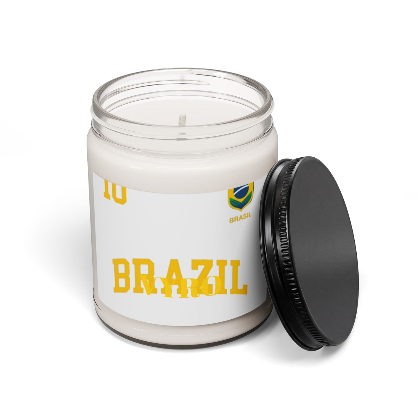 Brazil Soy Candle — 9oz Scented Jar (Soccer Team Pride)