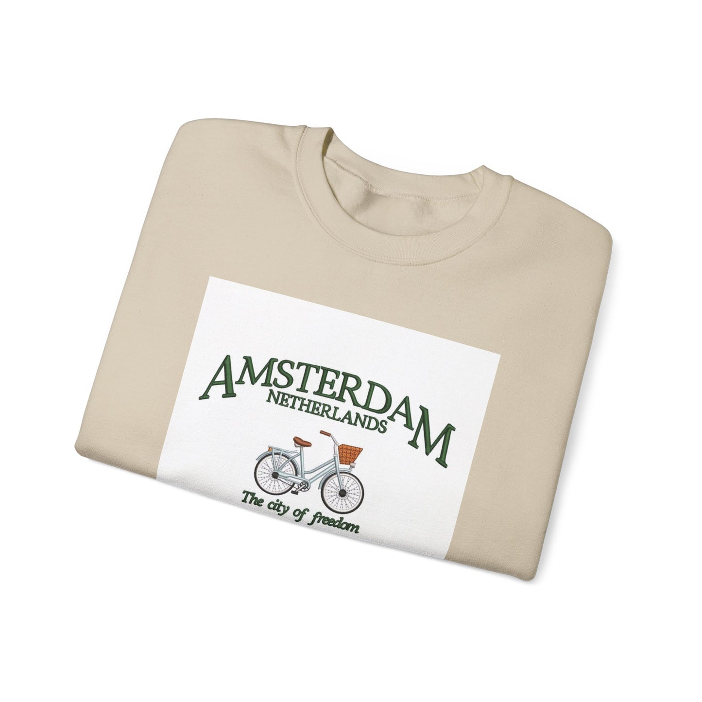 Amsterdam Bicycle Graphic Sweatshirt – The City of Freedom Crewneck