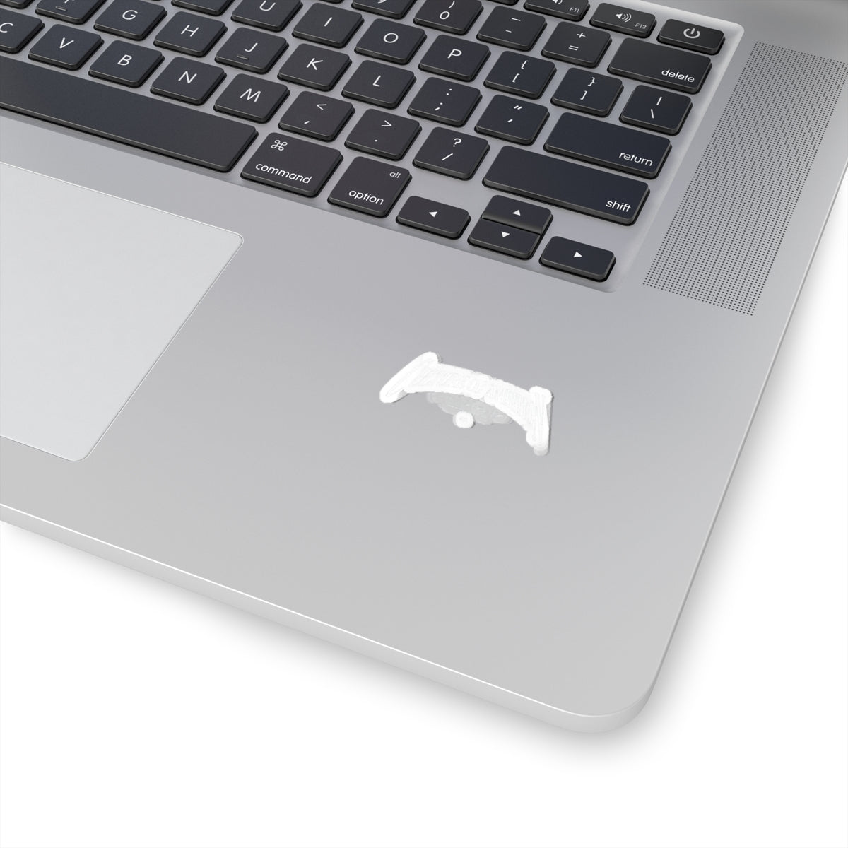 White ‘Letters of America’ Kiss-Cut Sticker — Vintage Script Laptop Decal