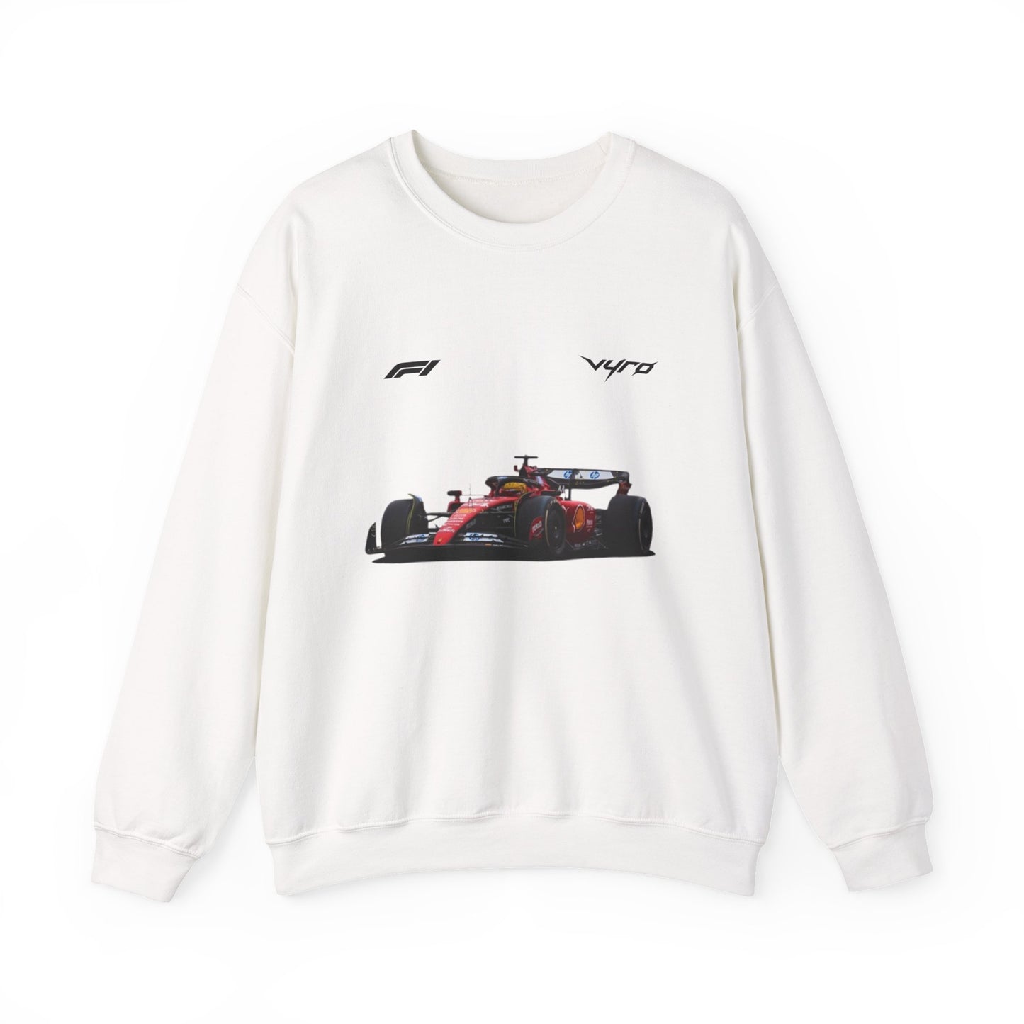 Racing Car Crewneck Sweatshirt — Red Formula 1 Graphic