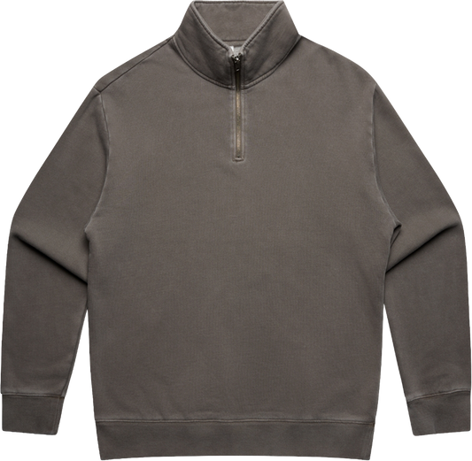 Faded Half-Zip Sweatshirt — Relaxed Casual Pullover