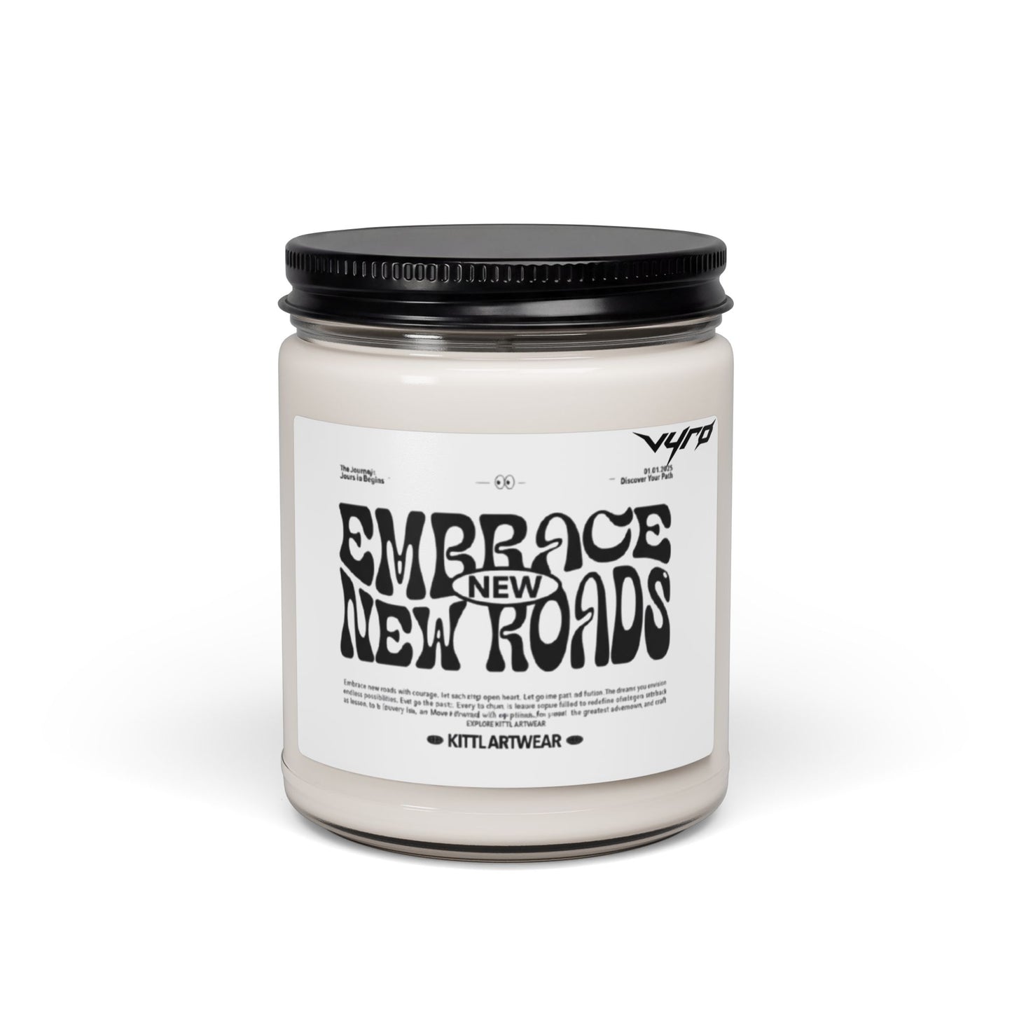 Embrace New Roads 9oz Scented Soy Candle — Travel-Inspired Aromatherapy Jar