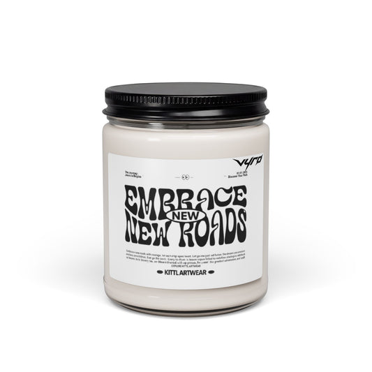 Embrace New Roads 9oz Scented Soy Candle — Travel-Inspired Aromatherapy Jar