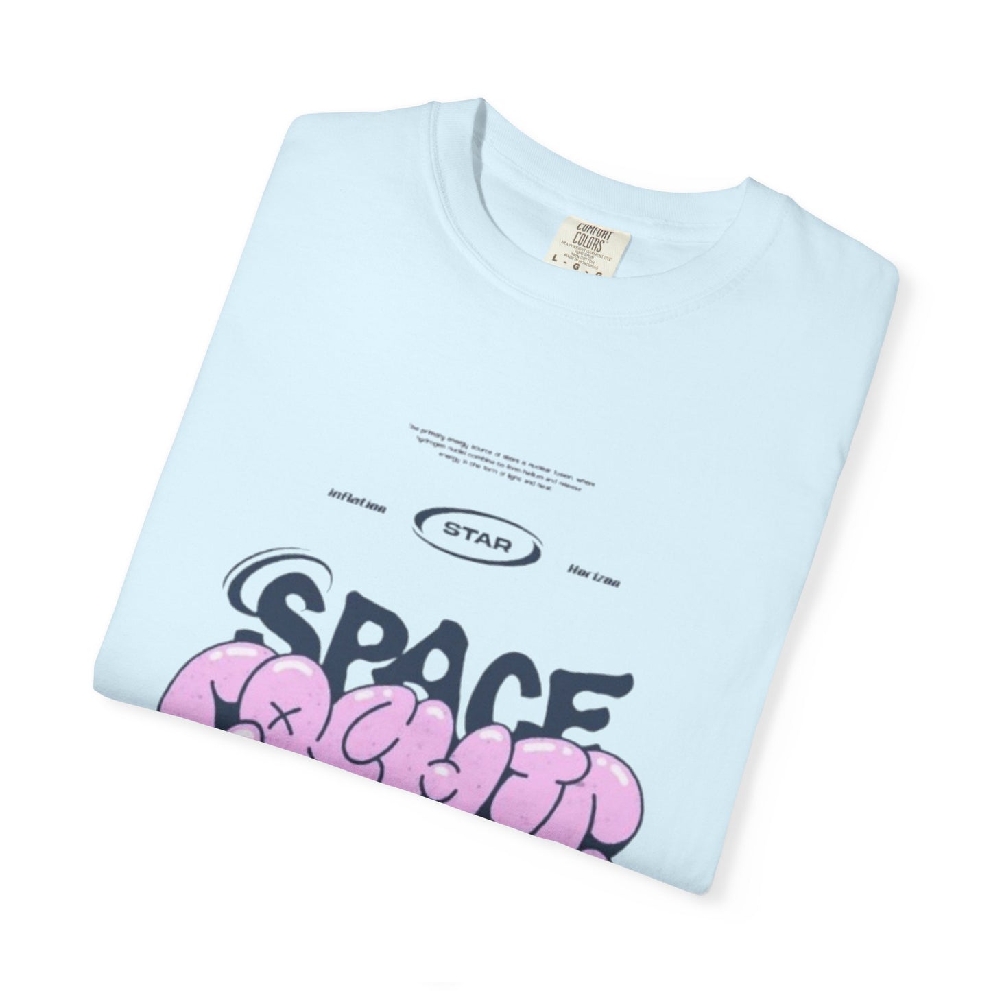 Space Cadet Graphic Tee — "Space Brgrll" Pink Bubble Letter Design