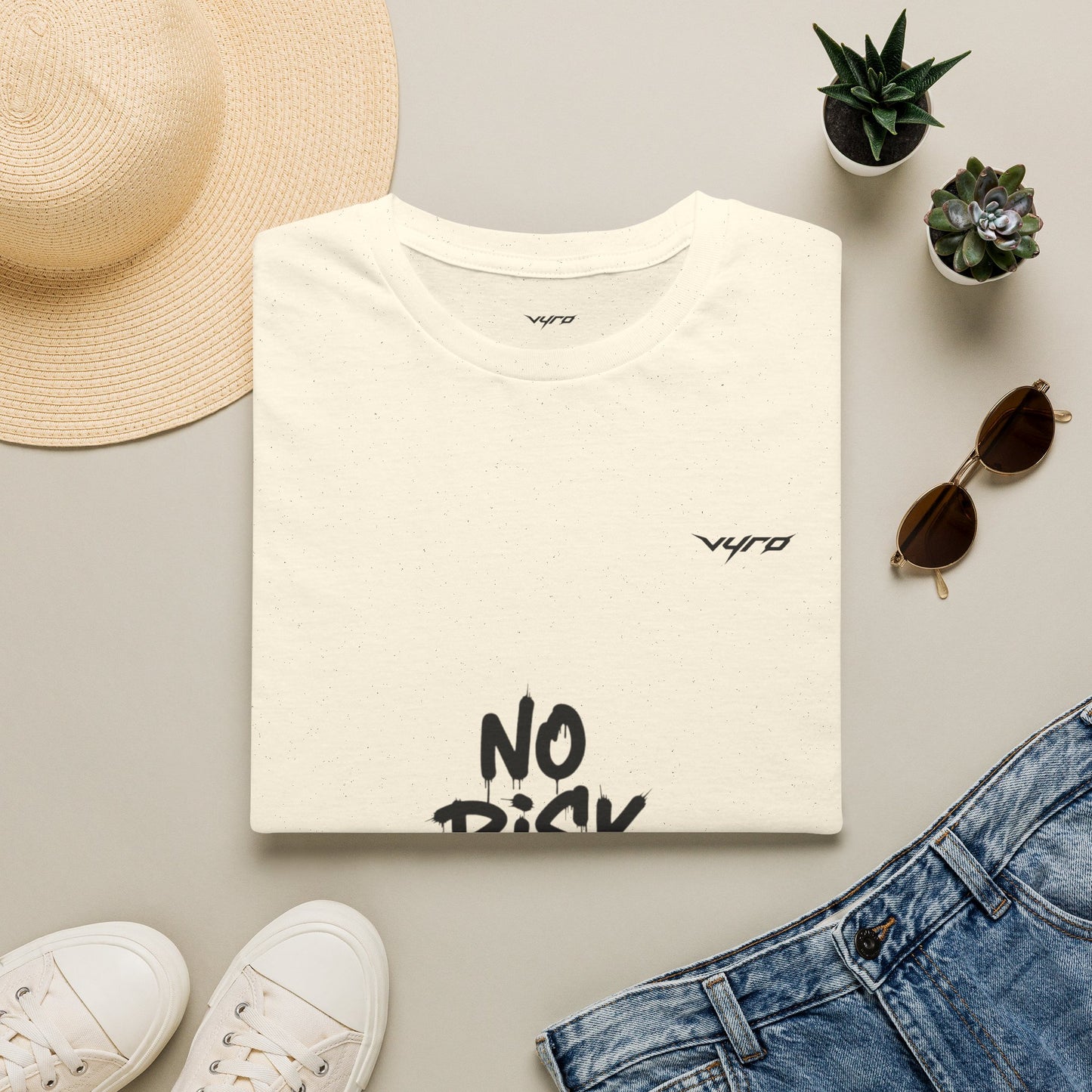 No Risk No Fun T‑Shirt — Bold Casual Graphic Tee for Adventurers