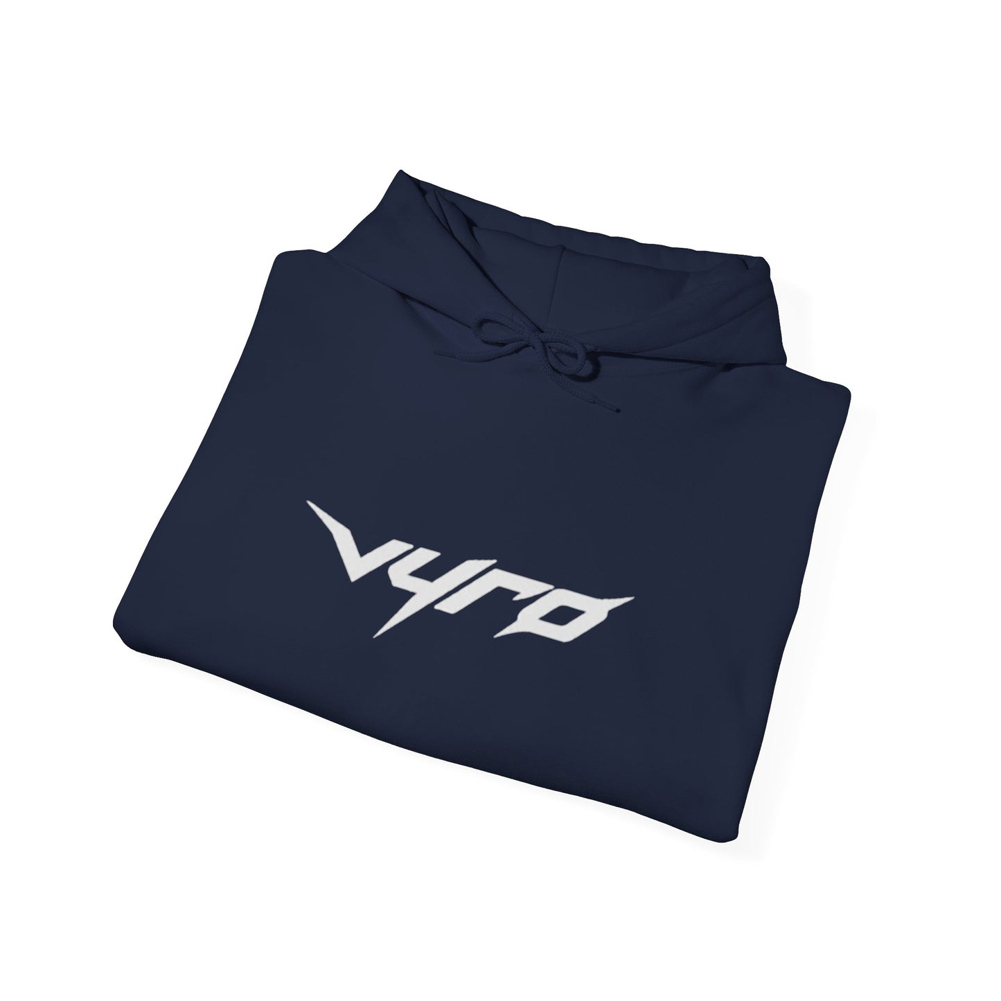 Minimalist VYRD Logo Hoodie — White Streetwear Pullover