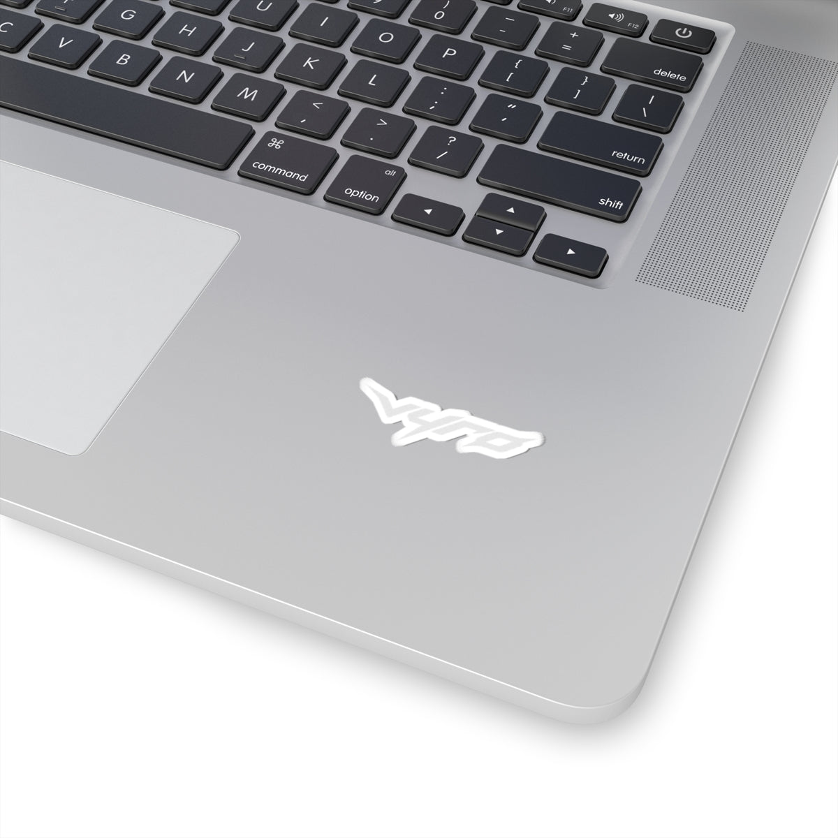 Vyro Logo Kiss-Cut Sticker — Minimal White Laptop Decal
