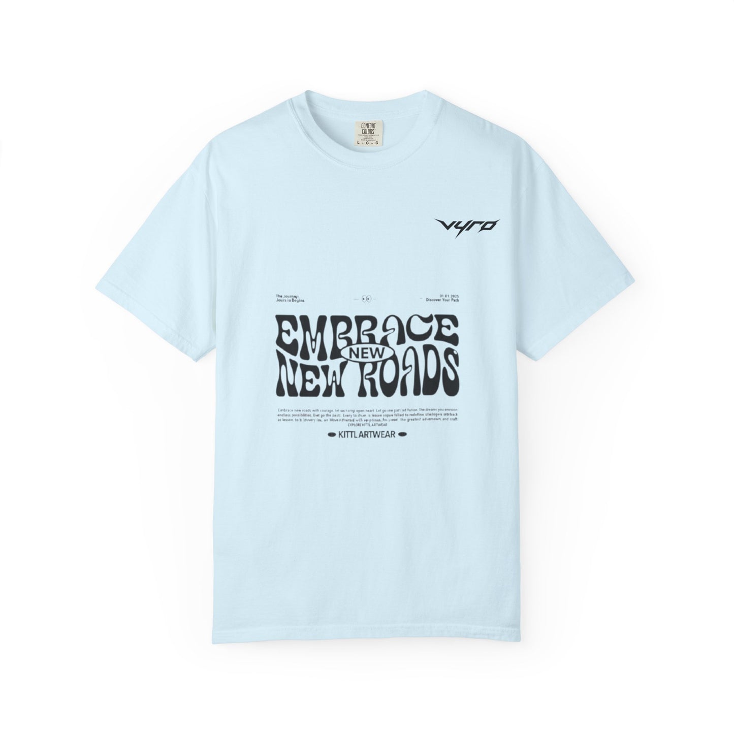 Graphic T-Shirt — "Embrace New Roads" Vintage Western Rider Tee