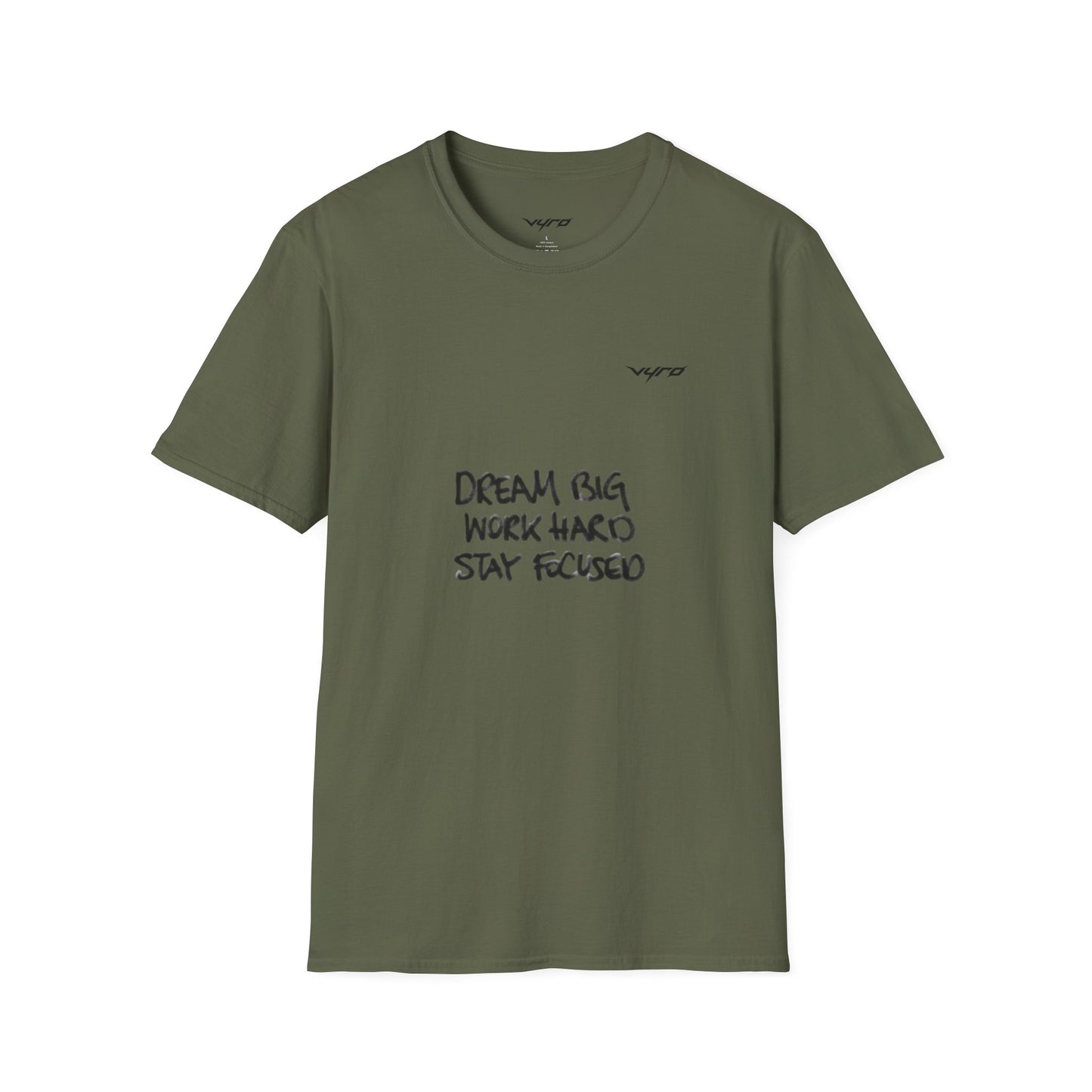 Minimalist Black Tee with Subtle Raised Typography — Casual Everyday T-Shirt