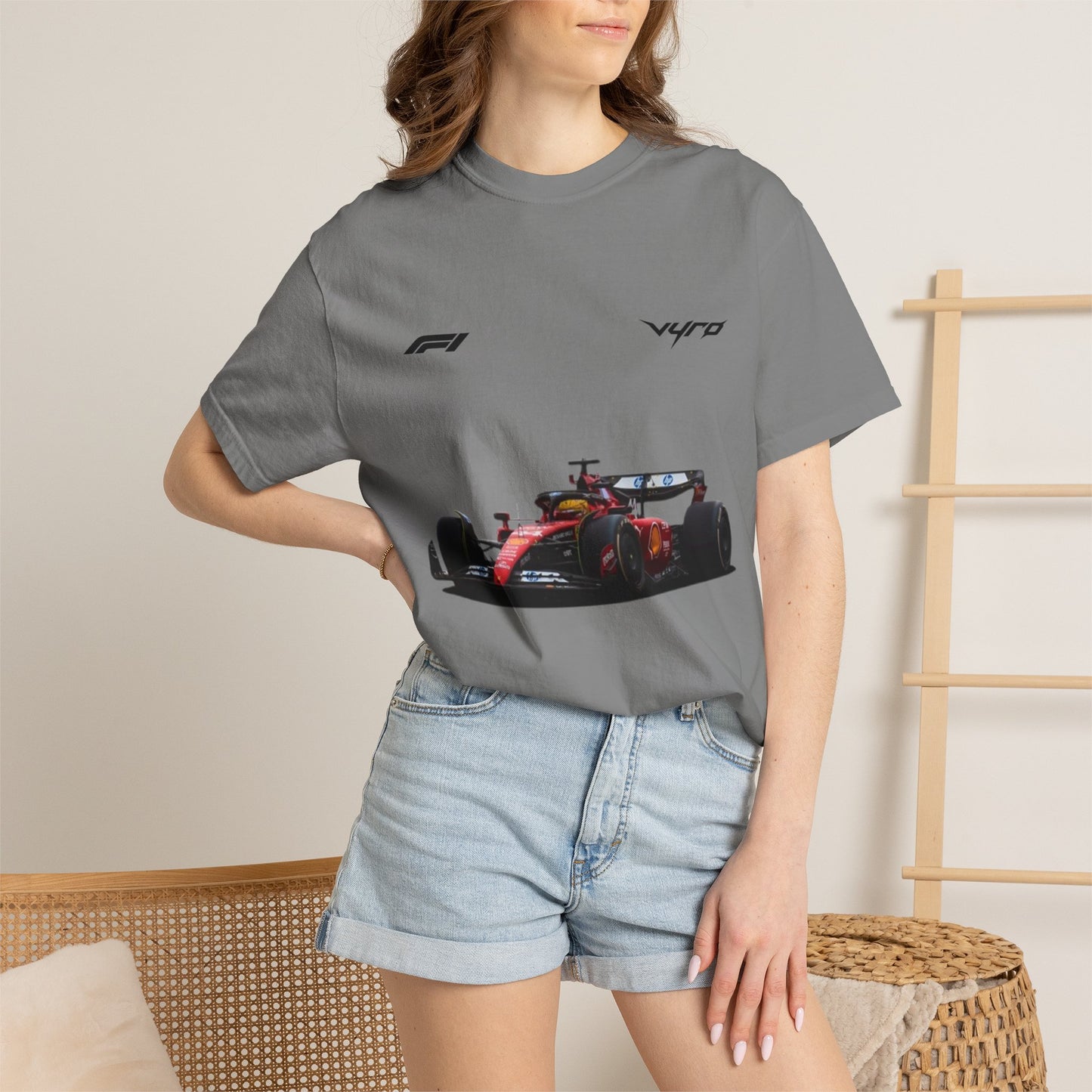 T-Shirt — Vintage Formula Racing Graphic Tee (Driver Illustration, F1 Inspired)
