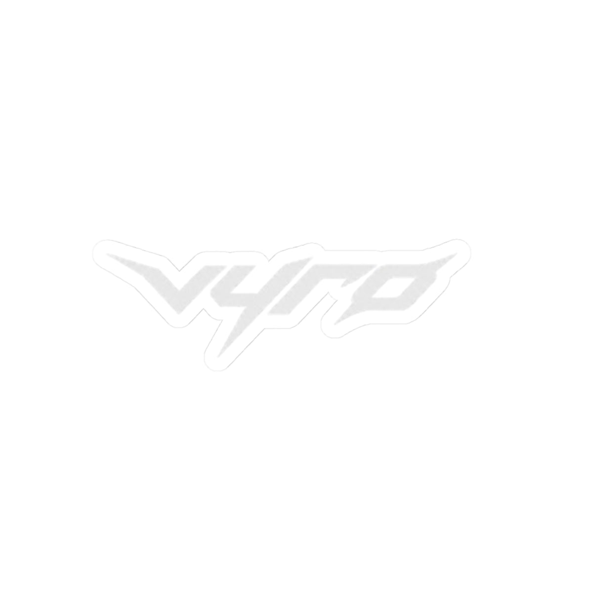 Vyro Logo Kiss-Cut Sticker — Minimal White Laptop Decal