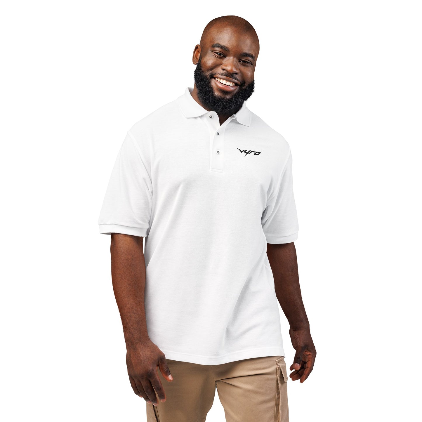 Embroidered Minimal Logo Polo Shirt — Classic Casual Work & Golf Tee