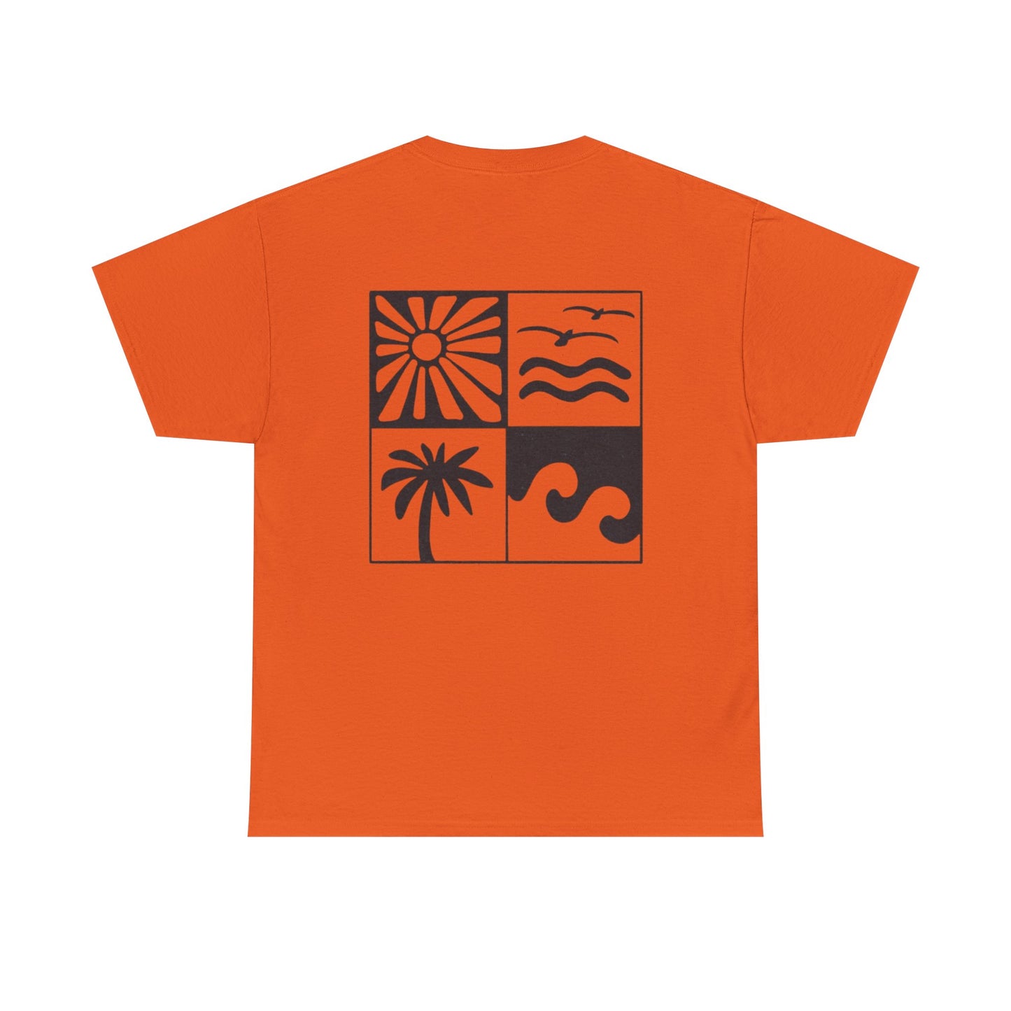 Summer Vibes Graphic Tee — 'Vyro' Logo & Beach Icon Back