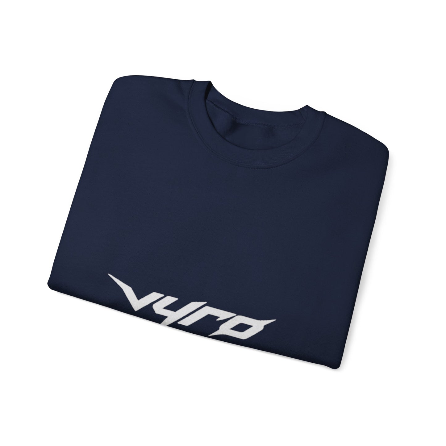 Minimal White Crewneck Sweatshirt — Subtle Center Logo