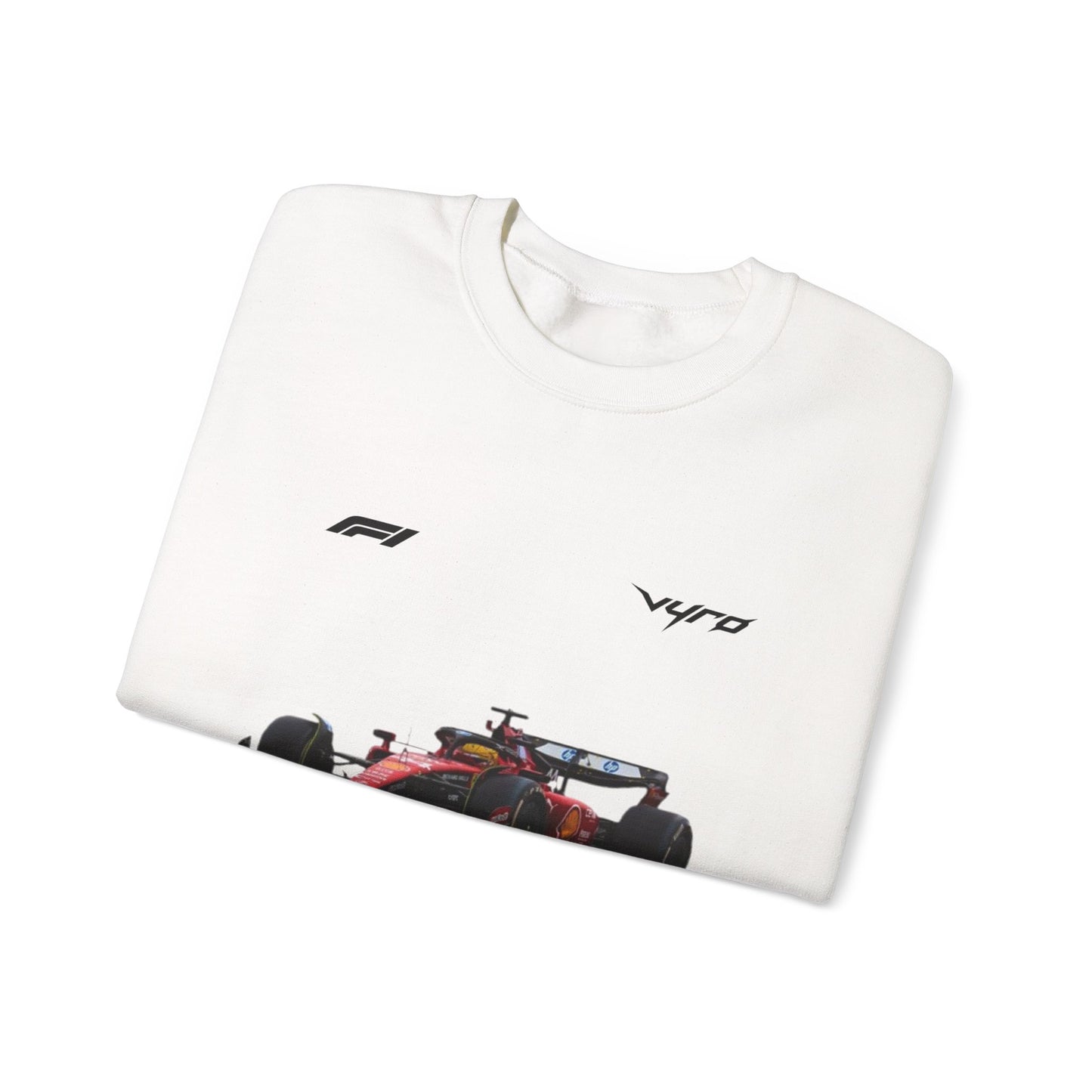 Racing Car Crewneck Sweatshirt — Red Formula 1 Graphic