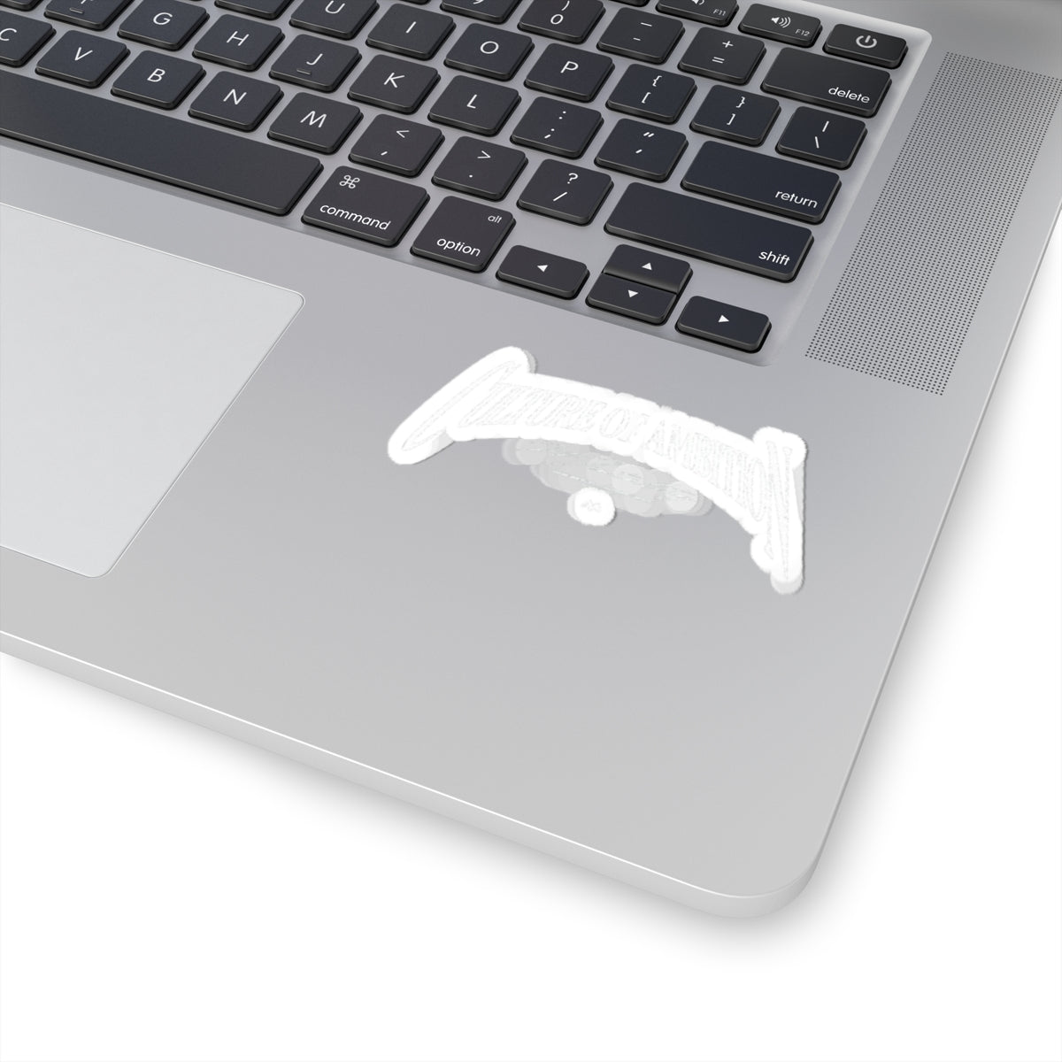 White ‘Letters of America’ Kiss-Cut Sticker — Vintage Script Laptop Decal