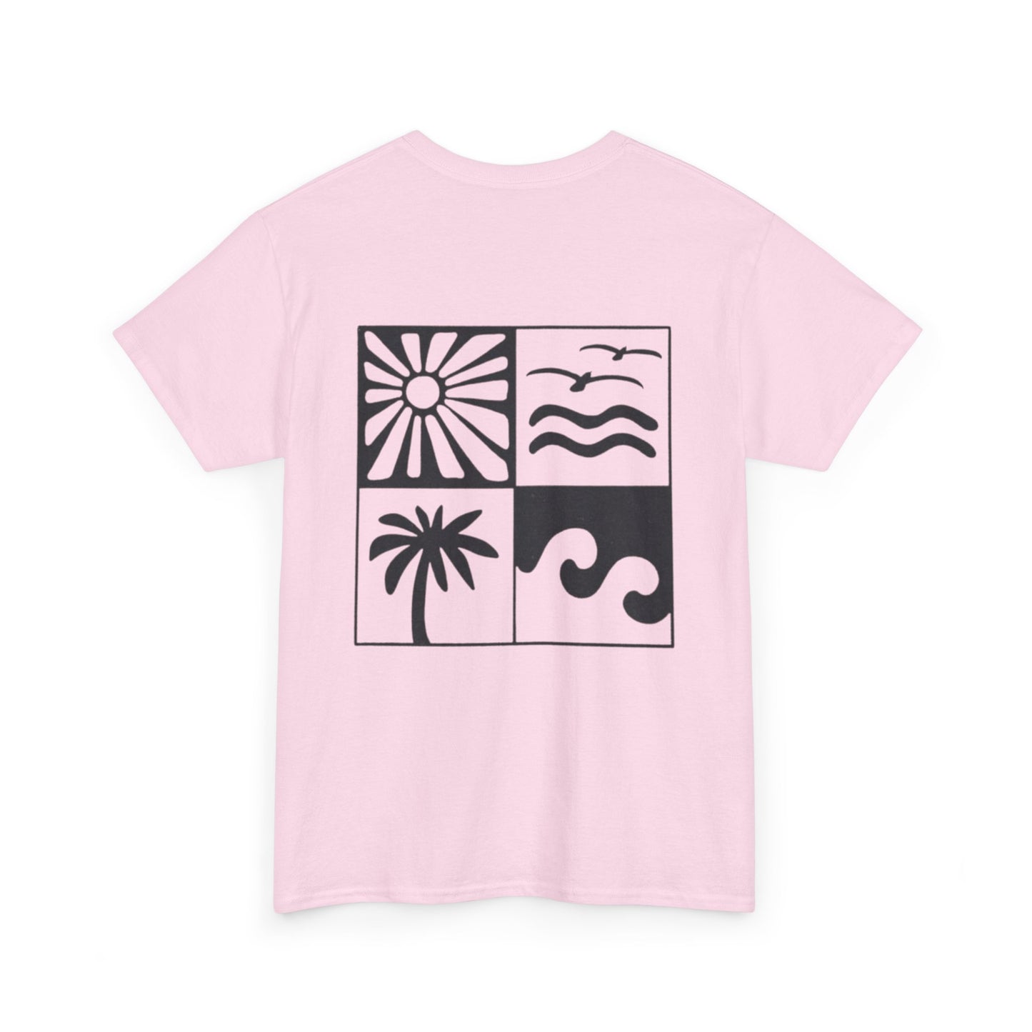 Summer Vibes Graphic Tee — 'Vyro' Logo & Beach Icon Back