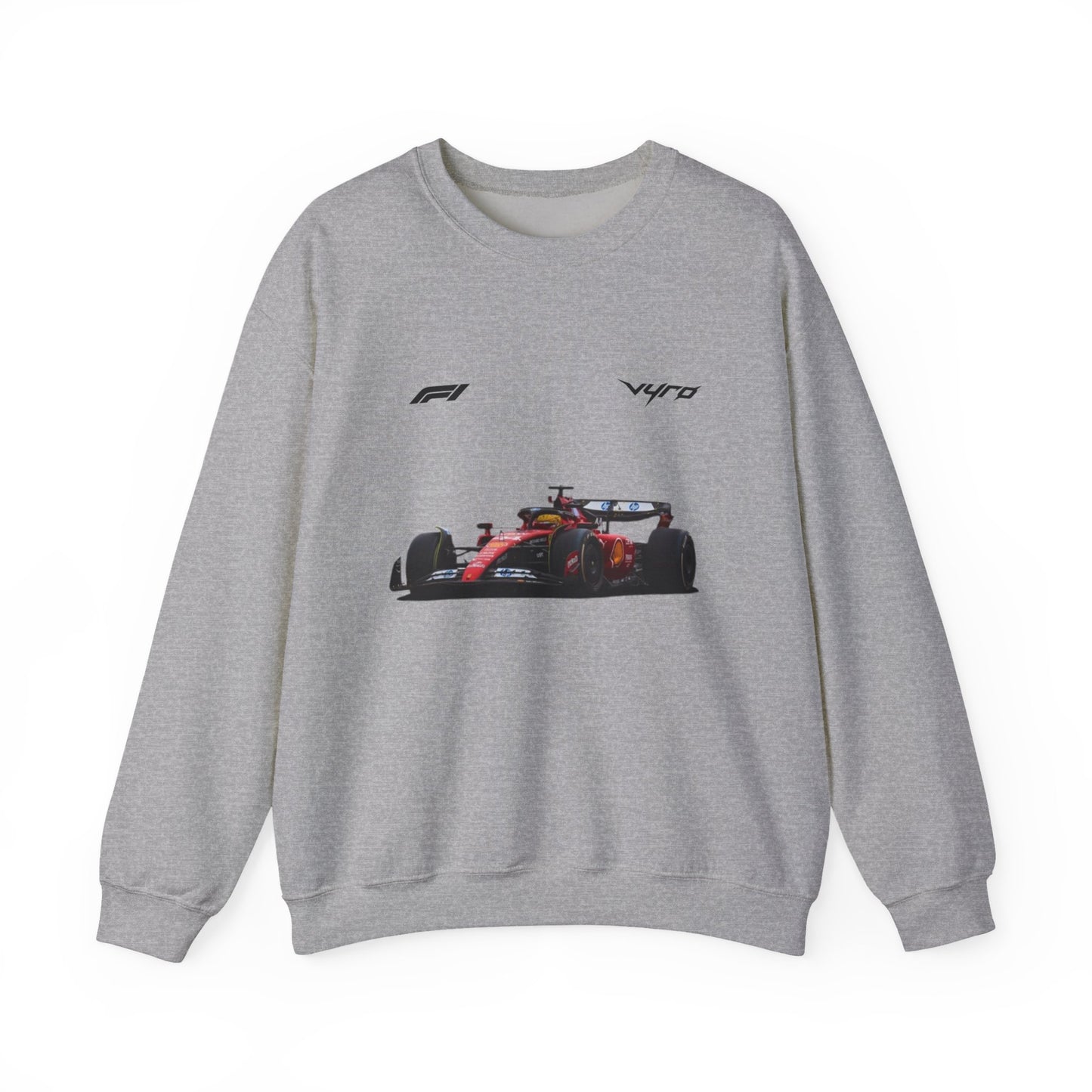 Racing Car Crewneck Sweatshirt — Red Formula 1 Graphic