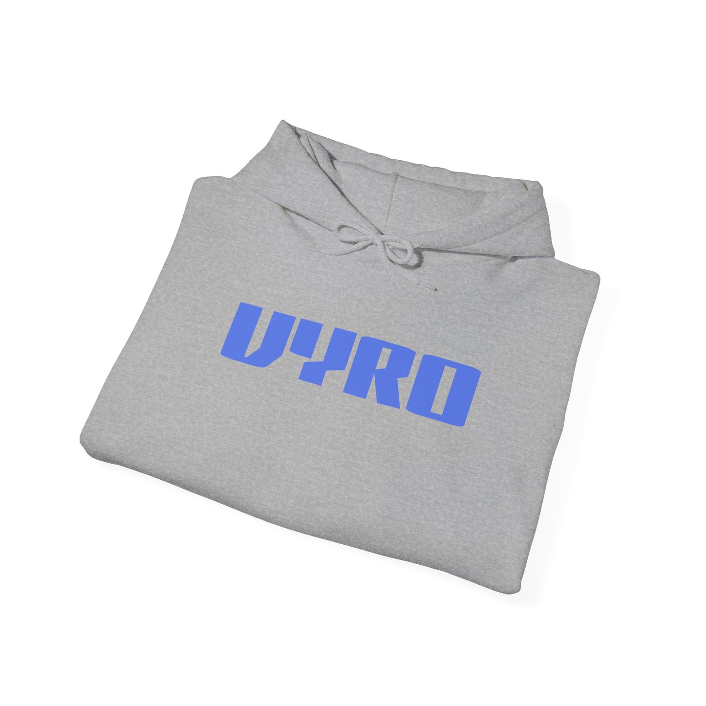 Vyro Logo Hoodie — Minimal Retro Blue Logo Pullover