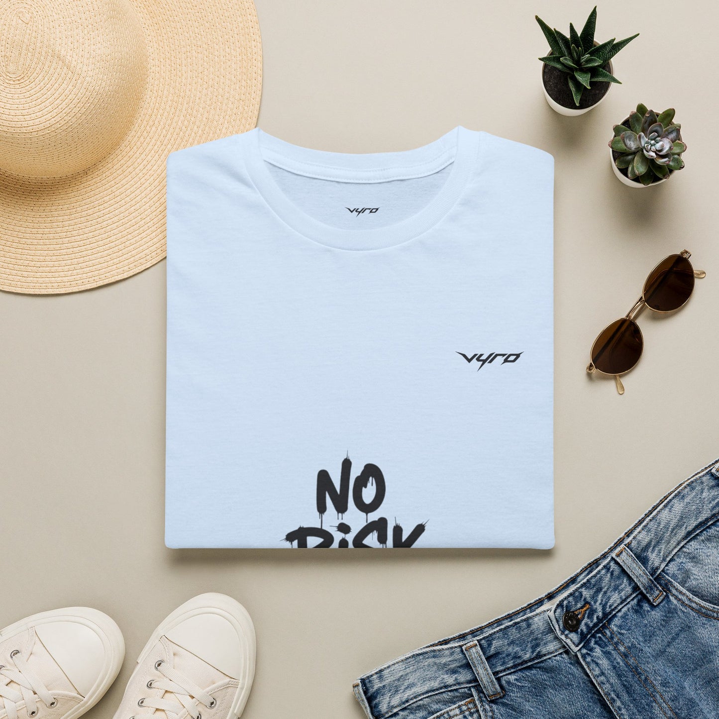 No Risk No Fun T‑Shirt — Bold Casual Graphic Tee for Adventurers