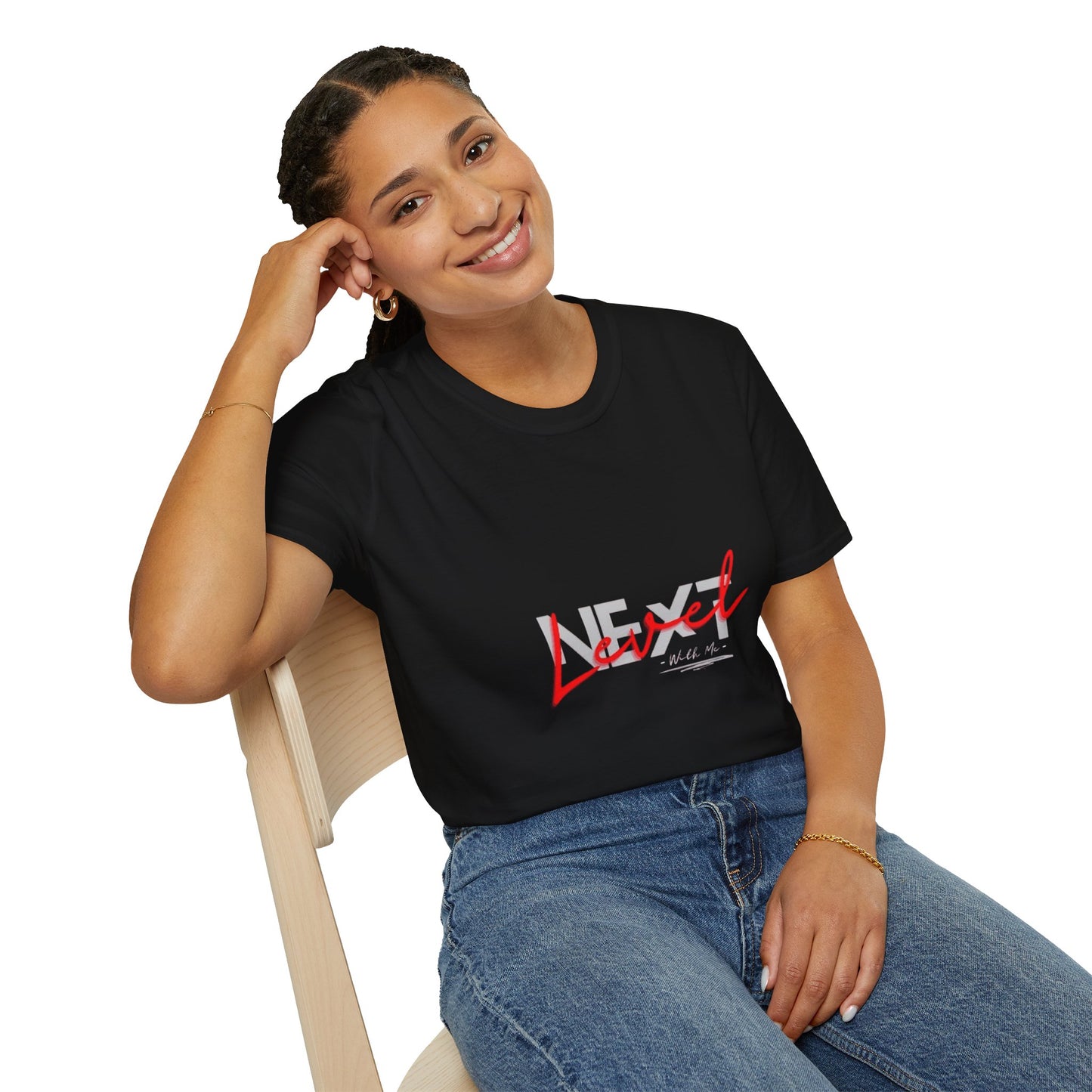 Next Level T-Shirt — Red Script Graphic Tee