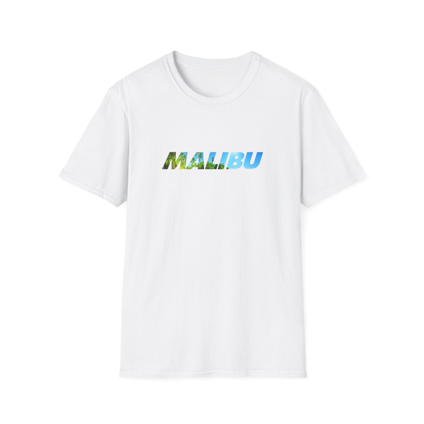 Malibu Beach Graphic T-Shirt — Tropical Lettering Tee