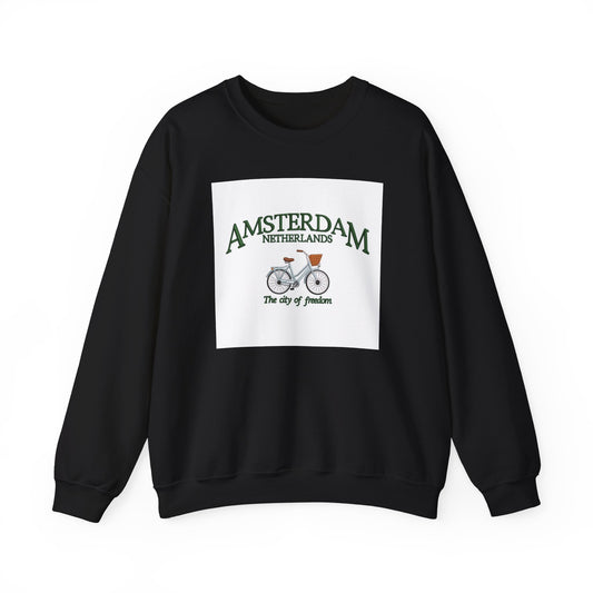 Amsterdam Bicycle Graphic Sweatshirt – The City of Freedom Crewneck