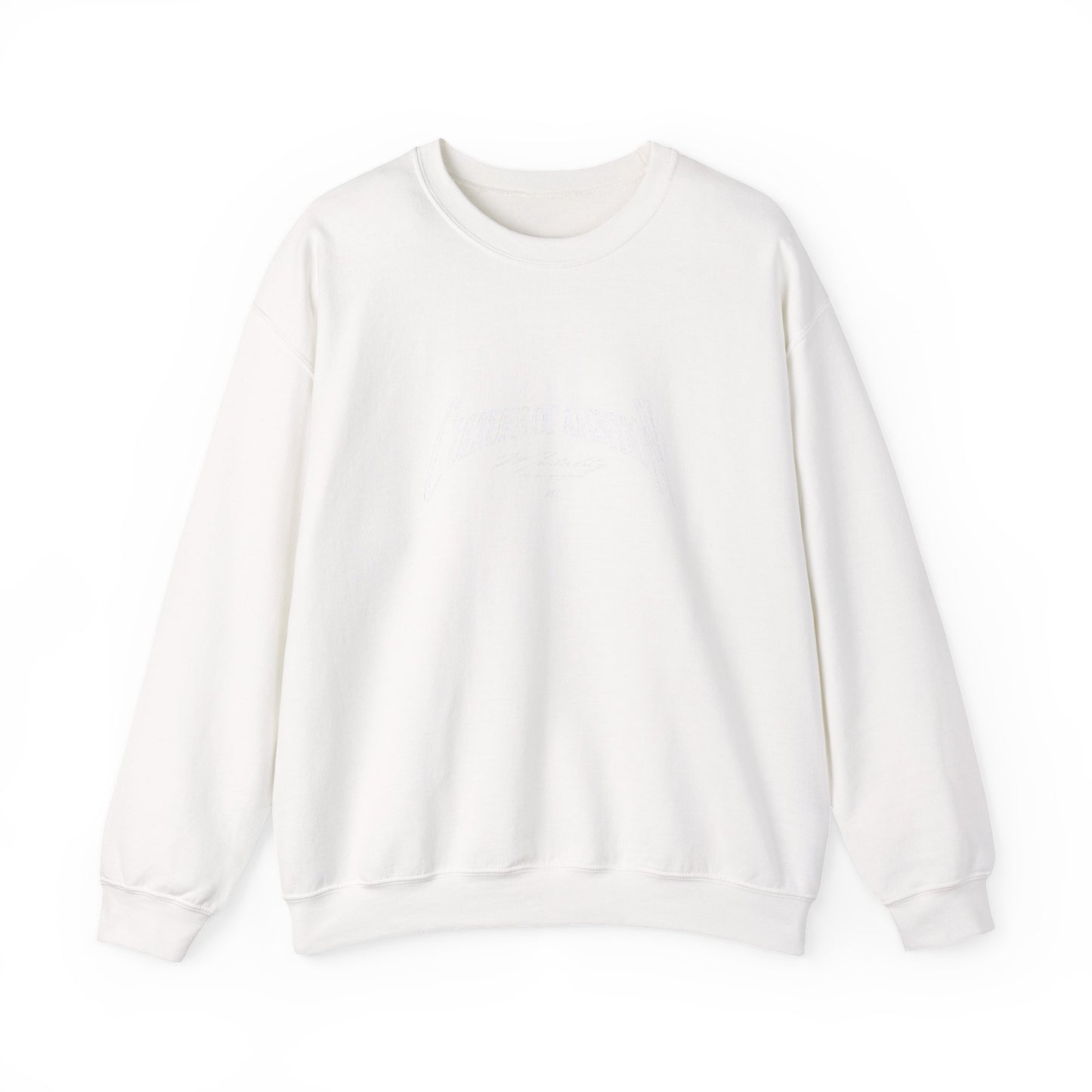 Classic White Crewneck Sweatshirt - Minimalist Blank Pullover