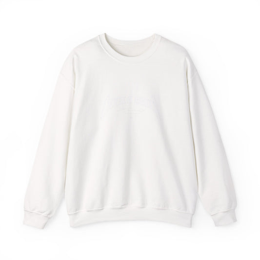 Classic White Crewneck Sweatshirt - Minimalist Blank Pullover