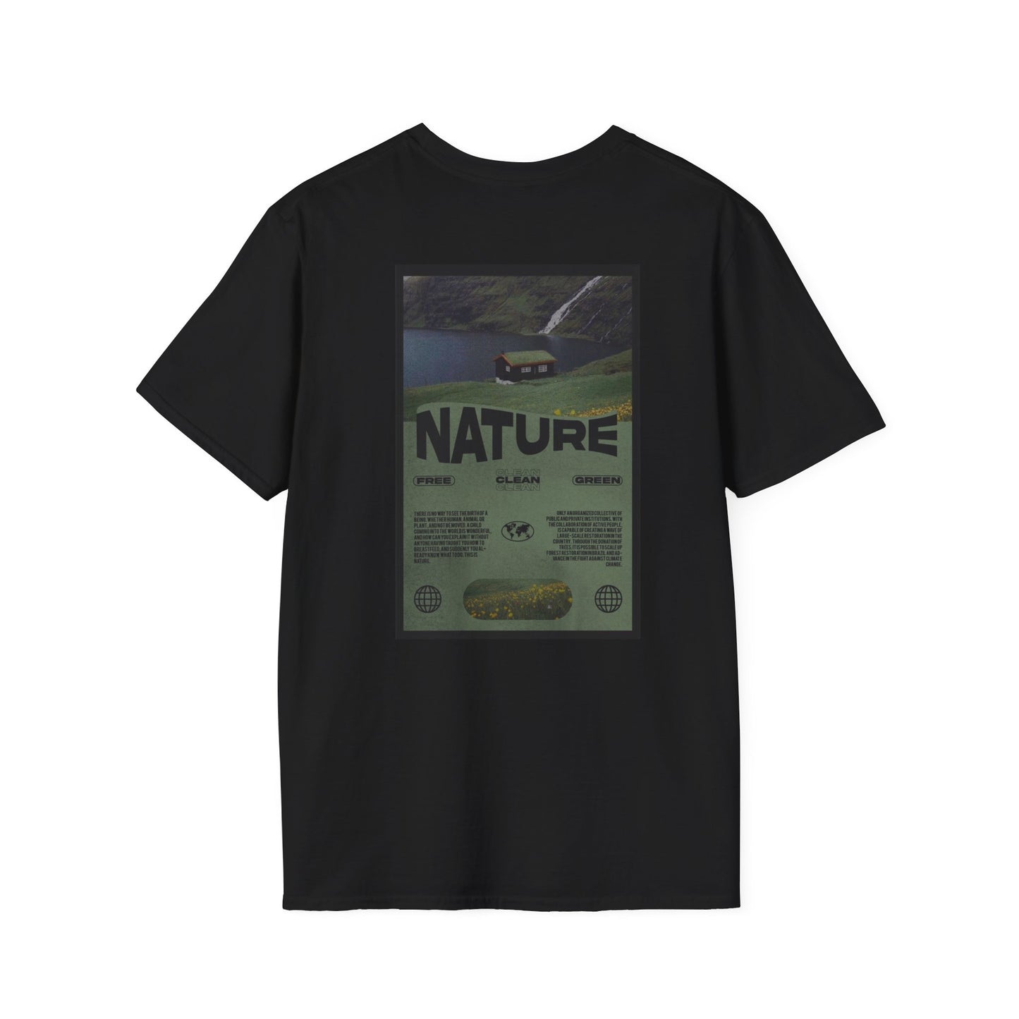Minimalist Black Tee with Subtle Raised Typography — Casual Everyday T-Shirt