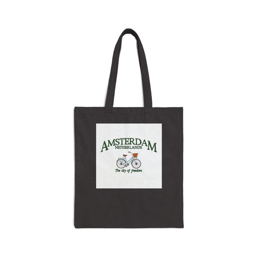 Amsterdam Bicycle Canvas Tote Bag – The City of Freedom Travel Shopper