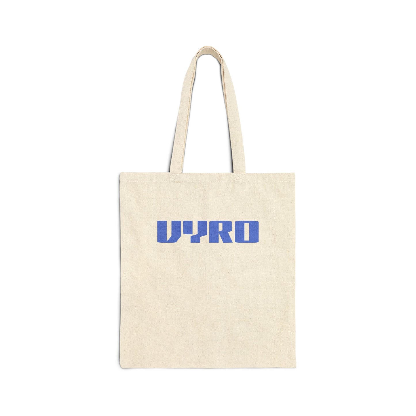Vyro Logo Canvas Tote Bag — Minimal Blue Graphic Cotton Shopper
