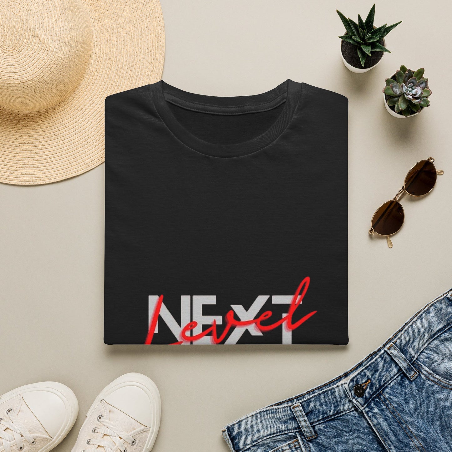 Next Level T-Shirt — Red Script Graphic Tee