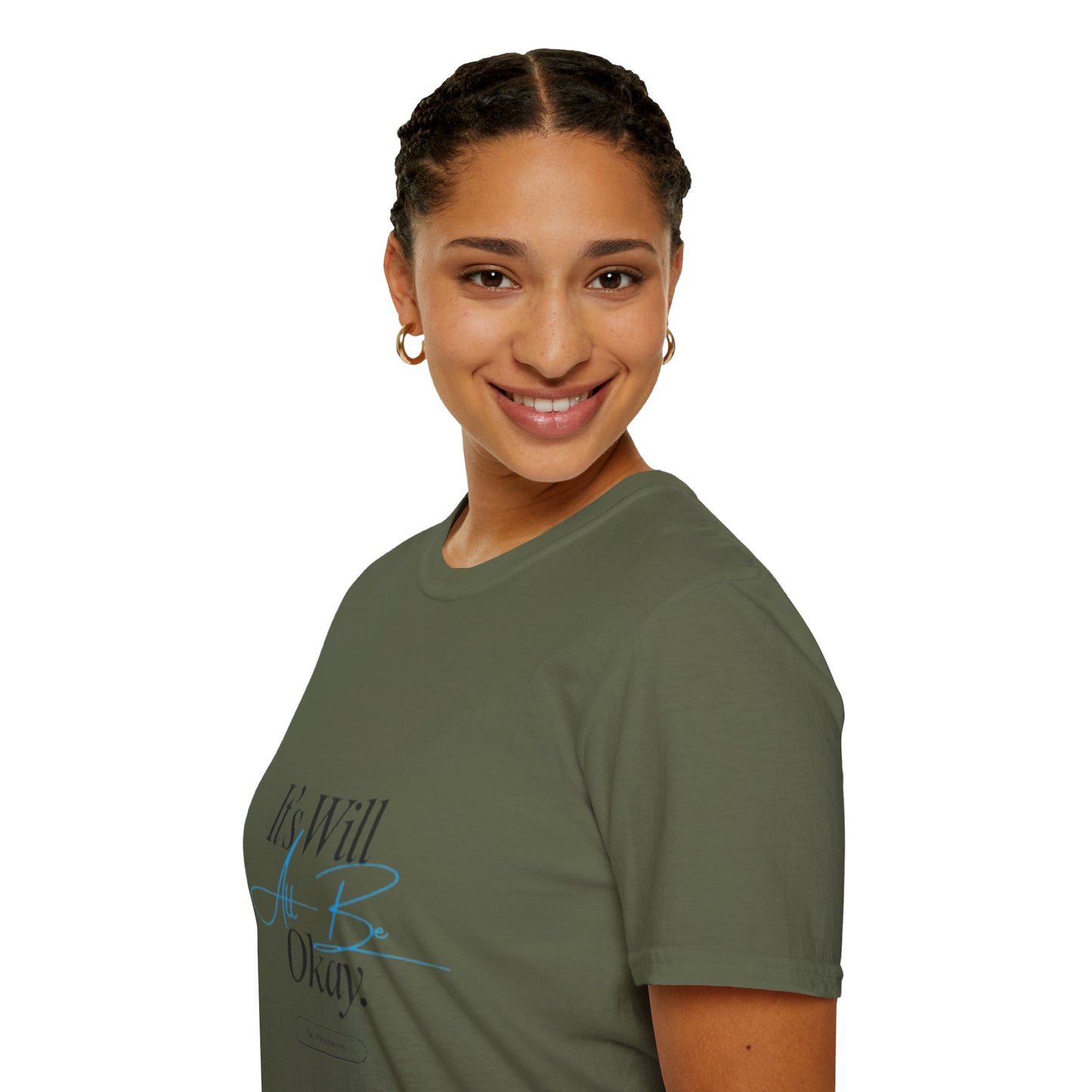 It’s Will All Be Okay T-Shirt — Positive Script Comfort Tee