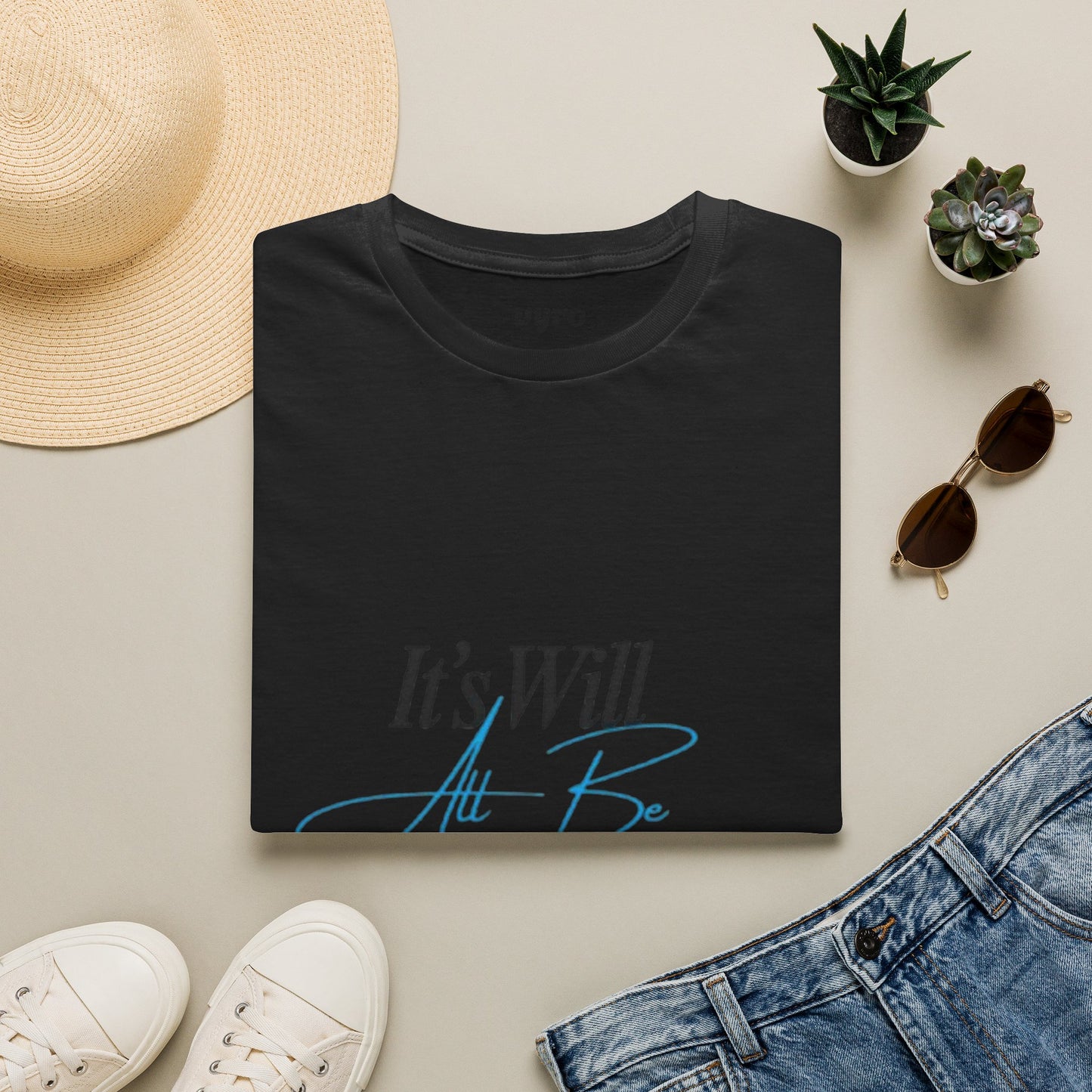 It’s Will All Be Okay T-Shirt — Positive Script Comfort Tee